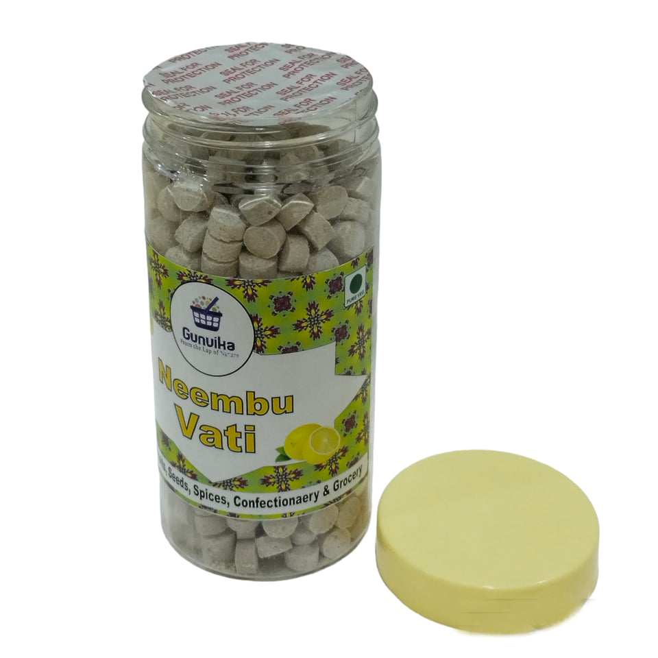 Gunvika Nimbu Vati, Salty & Sour Digestive Candy Khatti Churan Goli Mukhwas Mouth freshener - 200 gm