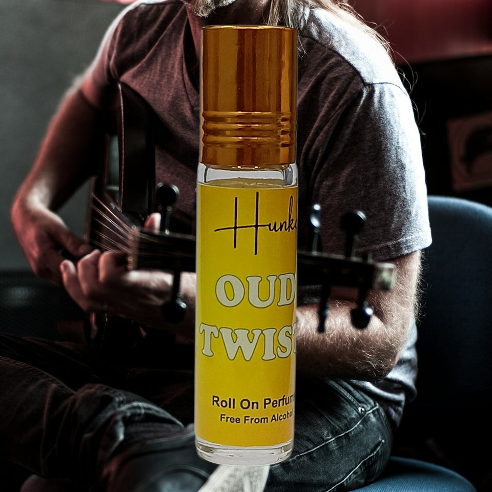 HUNKE Premium Perfume Roll on High Concentration | Attar Ittar Roll on| No Alcohol | Long Lasting Travel Size 8 ML Roll-On, High Projection Fragrance - OUD TWIST