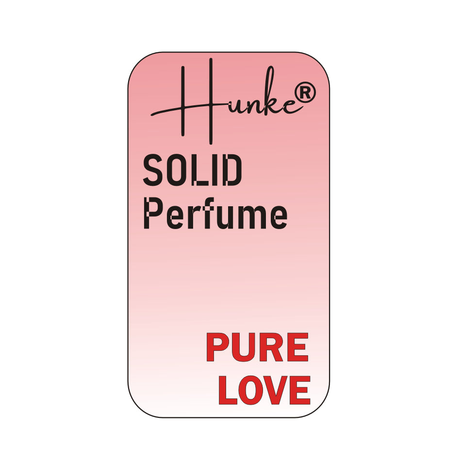 Hunke® Solid Perfume | Alcohol-Free Solid Perfume for Men & Women | Long Lasting Natural Wax Fragrance | Travel Friendly Pocket Perfume | Handmade Luxury - Pure Love