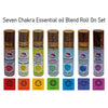 Pujahaat 7 Chakra Healing & Balancing Essential Oils Blend Roll-on | 6ML x 7 | Pure & Natural | Gift set for Meditation, Chakra Balancing, Reiki healing, Yoga, Relaxation, Aromatherapy (Combo Set of 7 Chakra Roll-on, 1 Set of 7)