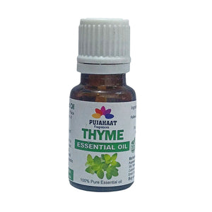 Pujahaat Thyme Essential Oil - Natural, Pure, Plant-Based Skincare & Hair care Solution, Aromatherapy - Hydrates, Soothes, Promotes Hair Growth & Skin Healing - Vegan & Cruelty free - 15 ml