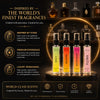 HUNKE EDP Inspired Perfume Set for Men & Women | Set of 4 Premium Long Lasting Fragrances | 8 ml Each | Travel Size Mini Perfume Gift Set | Eau de Parfum Collection - Spicy, Bloom Berry, Bloom, Flora