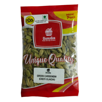 Gunvika Whole Green Cardamom (Elaichi) Hari Elaichi | Fresh and Fragrant | 100% Natural No Artificial Colours or Preservatives