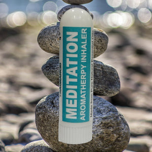 Pujahaat Natural Essential oil based Aromatherapy Nasal Inhaler Stick MEDITATION, Made with 100% natural, therapeutic grade essential oils - Set of 2