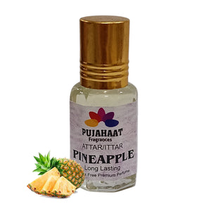 Pujahaat Premium Alcohol-Free Attar | Ittar 6ml, Long-Lasting Travel Size Roll-On, Best Fruity Attar Fragrance Oil - Pineapple