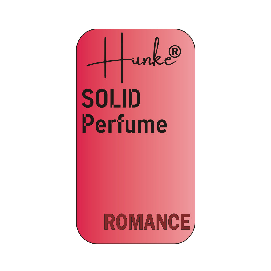 Hunke® Solid Perfume | Alcohol-Free Solid Perfume for Men & Women | Long Lasting Natural Wax Fragrance | Travel Friendly Pocket Perfume | Handmade Luxury - Romance
