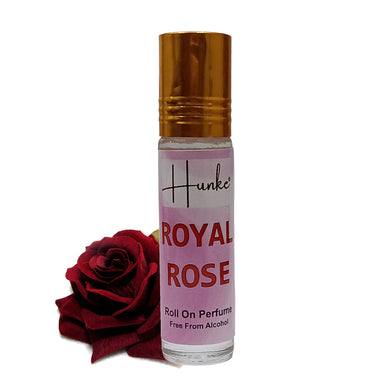 HUNKE Premium Perfume Roll on High Concentration | Attar Ittar Roll on| No Alcohol | Long Lasting Travel Size 8 ML Roll-On, High Projection Fragrance - Royal Rose