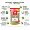 Kunjika Jadibooti Neem Patti Powder - Sukhi Neem Patti - Dry Neem Leaves Powder - Azadirachta Indica- 100 gms