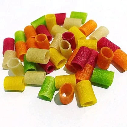 Gunvika Pipe Shape Small Colored Fingers fryums Papad Ready to Fry with Chat Masala Fr-10