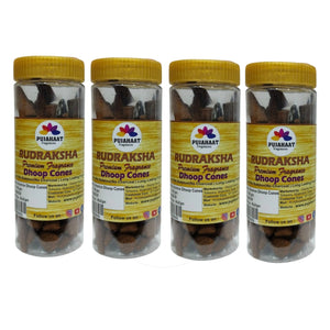Pujahaat Premium Scented Incense Dhoop Cone | No Charcoal No Bamboo | for Pooja, Rituals & Special Occasions, Aromatherapy Rudraksha Rare Fragrance