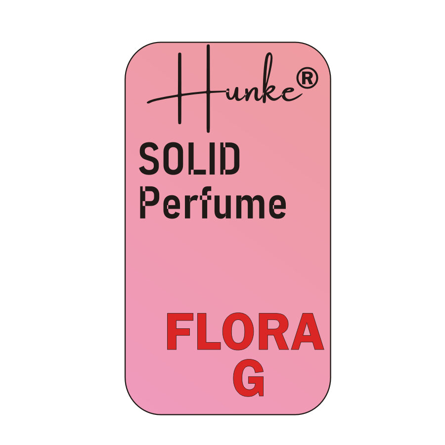 Hunke® Solid Perfume | Alcohol-Free Solid Perfume for Men & Women | Long Lasting Natural Wax Fragrance | Travel Friendly Pocket Perfume | Handmade Luxury - Flora G