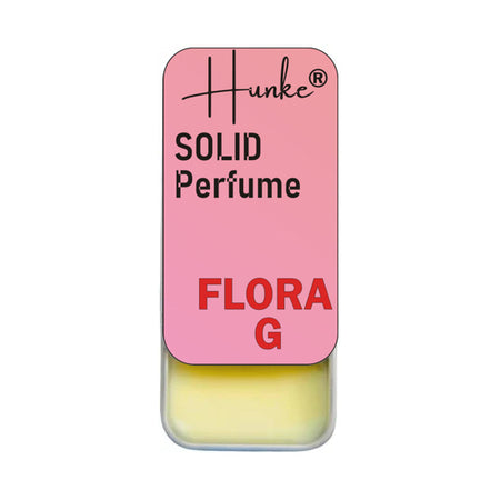 Hunke® Solid Perfume | Alcohol-Free Solid Perfume for Men & Women | Long Lasting Natural Wax Fragrance | Travel Friendly Pocket Perfume | Handmade Luxury - Flora G