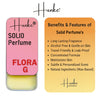 Hunke® Solid Perfume | Alcohol-Free Solid Perfume for Men & Women | Long Lasting Natural Wax Fragrance | Travel Friendly Pocket Perfume | Handmade Luxury - Flora G