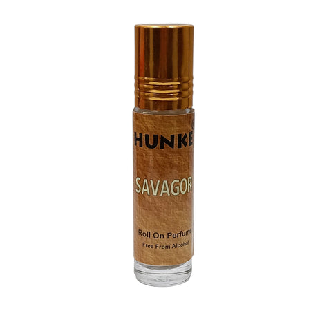 HUNKE Premium Perfume Roll on High Concentration | Attar Ittar Roll on| No Alcohol | Long Lasting Travel Size 8 ML Roll-On, High Projection Fragrance - Savagor