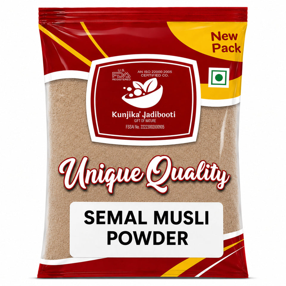 Kunjika Jadibooti Semal Musli Powder- Simbal Musli - Musli Lal - Bombax Malabaricum - Silk Cotton Root Powder (100 g)