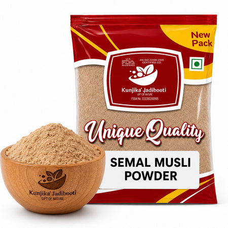 Kunjika Jadibooti Semal Musli Powder- Simbal Musli - Musli Lal - Bombax Malabaricum - Silk Cotton Root Powder (100 g)