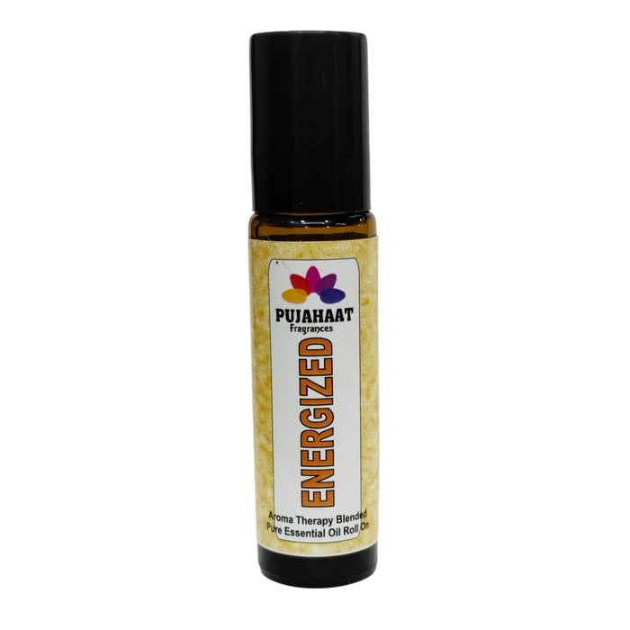 Pujahaat Energized Aromatherapy Roll-on | Blend of pure & natural Essential Oils | Uplifting and Energy | Crafted by Certified Aromatherapists 10ml/0.33 fl oz - Be Calm Roll-on