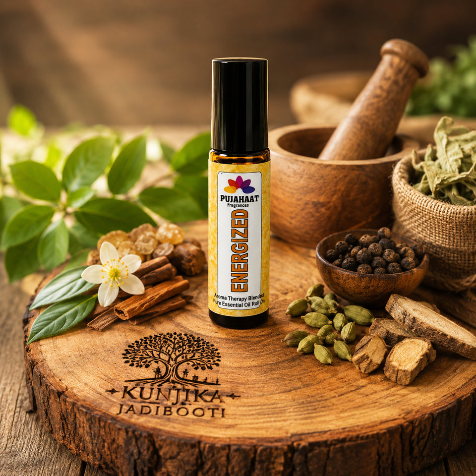 Pujahaat Energized Aromatherapy Roll-on | Blend of pure & natural Essential Oils | Uplifting and Energy | Crafted by Certified Aromatherapists 10ml/0.33 fl oz - Be Calm Roll-on
