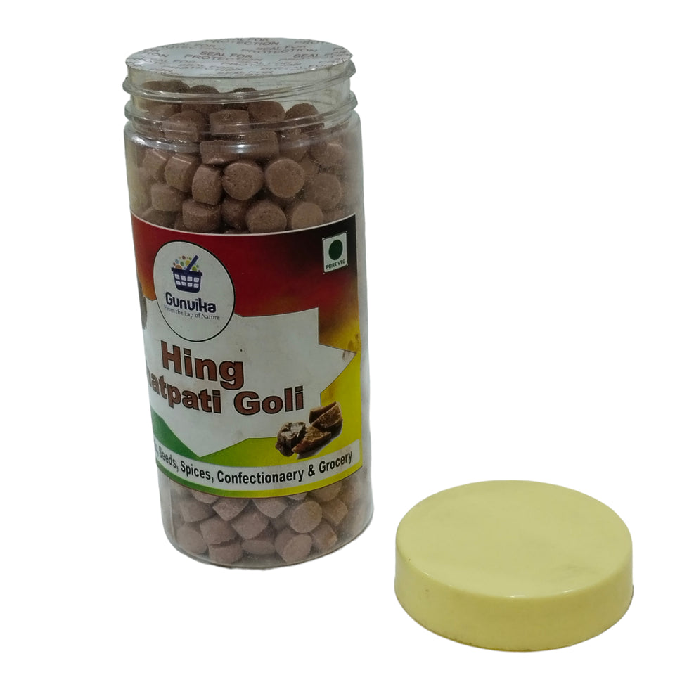 Gunvika Digestive Hing wati vati Pachak Goli Asafoetida tablets for Gas Acidity Digestion Mouth Freshener After Meal Mukhwas - 200 gm