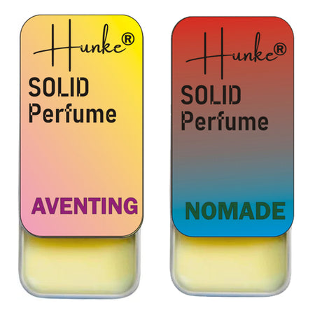 Hunke® Solid Perfume Combo | Alcohol-Free Solid Perfume for Men & Women | Long Lasting Natural Wax Fragrance | Travel Friendly Pocket Perfume | Handmade Luxury - Nomade, Aventing