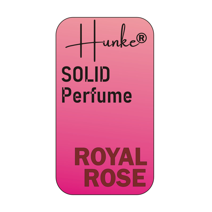 Hunke® Solid Perfume | Alcohol-Free Solid Perfume for Men & Women | Long Lasting Natural Wax Fragrance | Travel Friendly Pocket Perfume | Handmade Luxury - Royal Rose