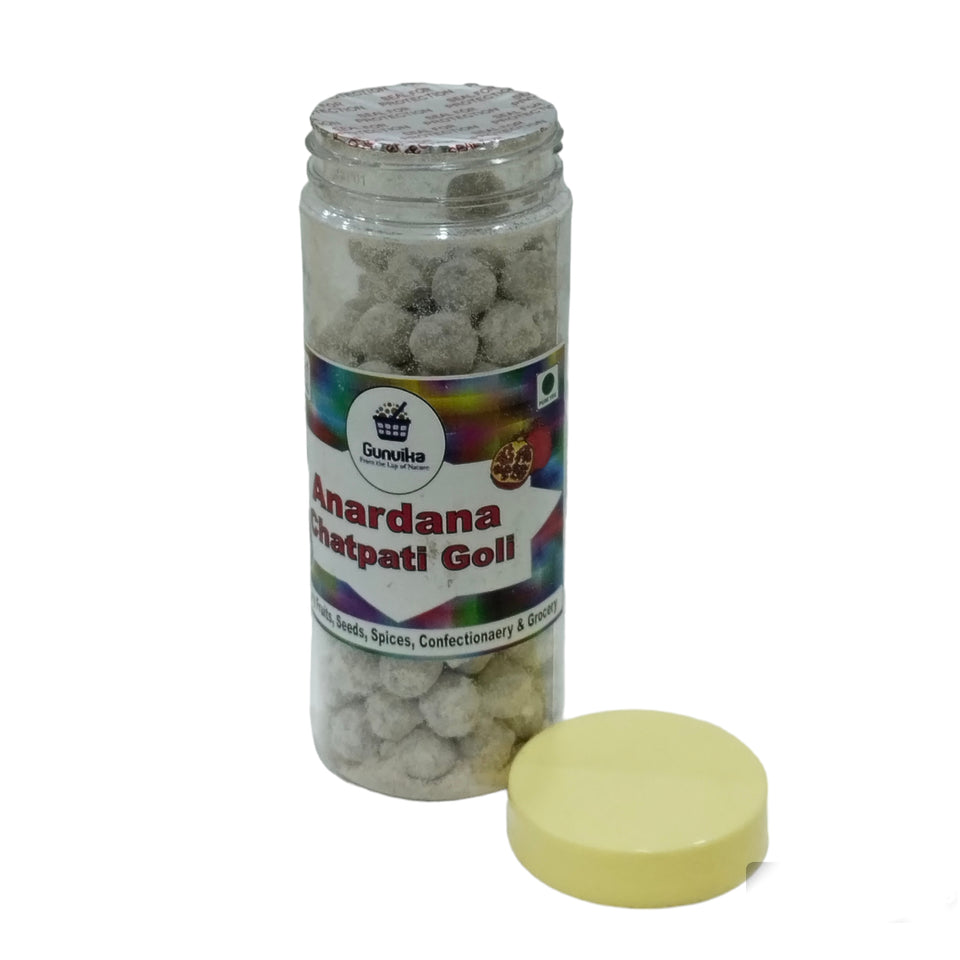 Gunvika Delicious Anardana Goli Churan Digestive Pomegranate Flavor Mouth Freshener Mukhwas After-Meal - 200 gm