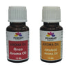 Pujahaat Rose and Orange Aroma Oil for Aromatherapy oils, Oil for diffusers, Humidifier oils, Oil Burners, Spa and Air Purifier 10ml Each - Set of 2 (2 x 10 ml) AO12