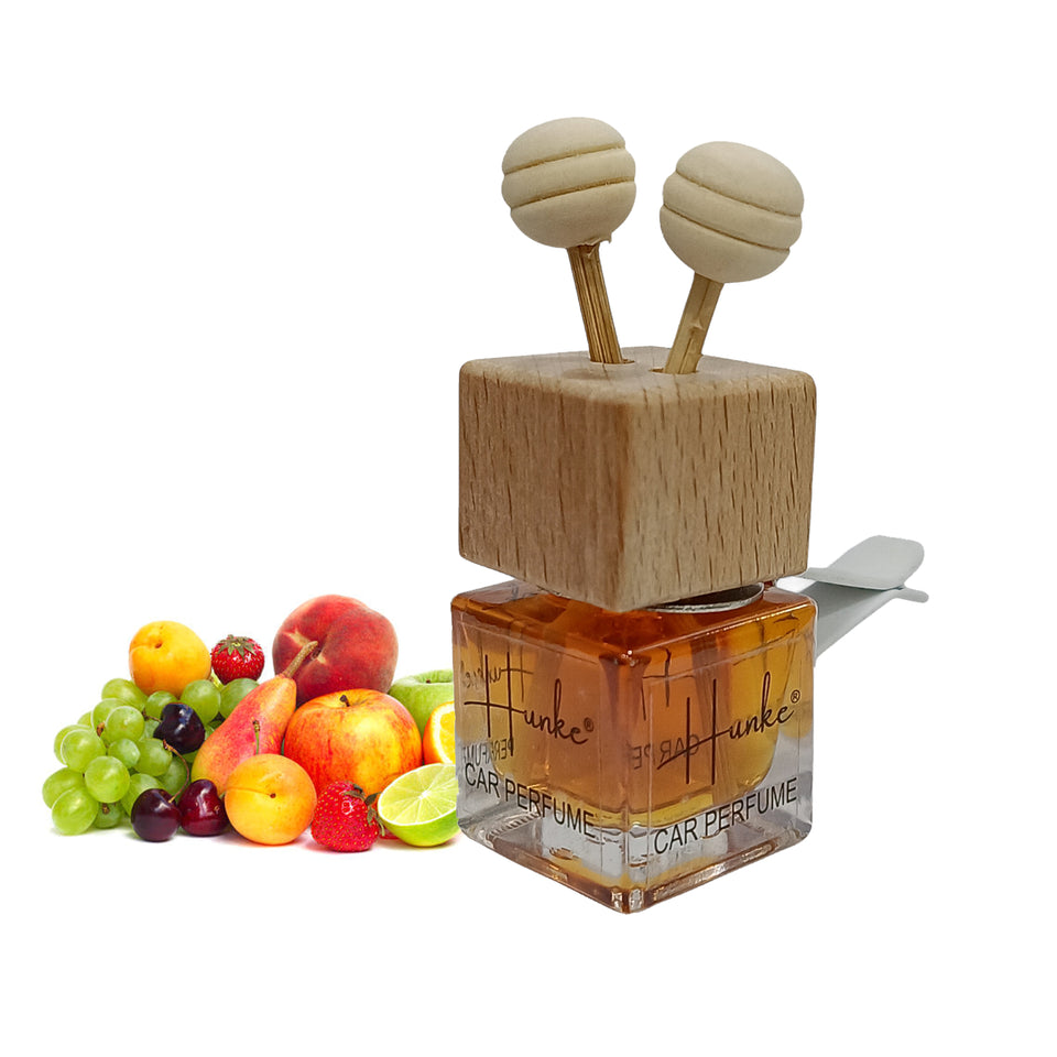 Hunke® Long Lasting Car Perfume | AC Vent Clip Car Air Freshener | Premium Fragrance | Odour Eliminator | With Reed Sticks| Easy to Fix |Car interior - Last up to 45 days - Fruit Punch