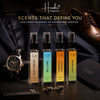 HUNKE EDP Inspired Perfume Set for Men & Women | Set of 4 Premium Long Lasting Fragrances | 8 ml Each | Travel Size Mini Perfume Gift Set | Eau de Parfum Collection - Oud Taboo, Blu One, Tobacco Vanilla, Oud Noir