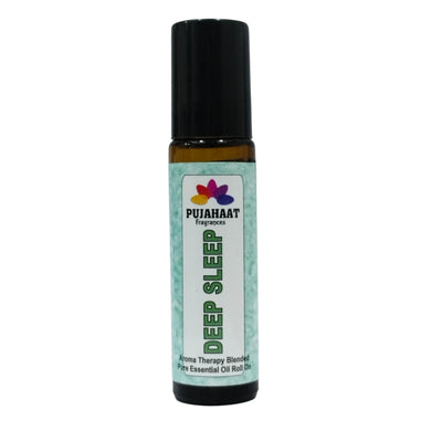 Pujahaat Deep Sleep Aromatherapy Roll-on | Blend of pure & natural Essential Oils | Targeted Sleep Aid for Restful Nights | Reduces Insomnia, Snoring & Restless Sleep | Crafted by Certified Aromatherapists 10ml/0.33 fl oz - Deep Sleep Roll-on