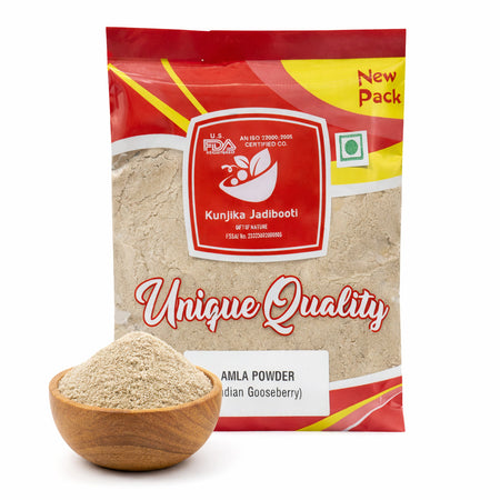 Kunjika Jadibooti Amla Powder | Gooseberry Powder | Amla Churna Powder | Herbal Immunity Booster - 100 gm