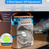 Adijyo Cooler for Room Cooling Mini AC Portable Mini Fan Artic Cooler with 7 Colors LED Light, 1/2/3 H Timer, 3 Wind Speeds and 3 Spray Modes for Office,Home,Dorm,Travel (Multicolor)