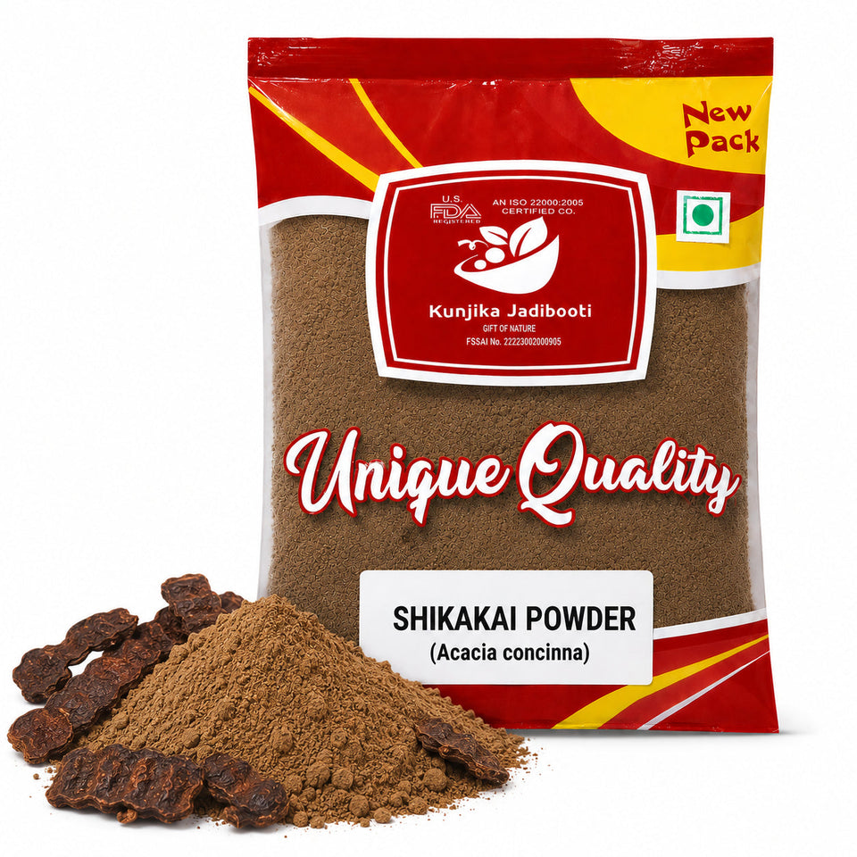 Kunjika Jadibooti Natural Organic Shikakai Powder, Acacia Concinna Excellent Hair Conditioner Powder For Hair - 100 gm