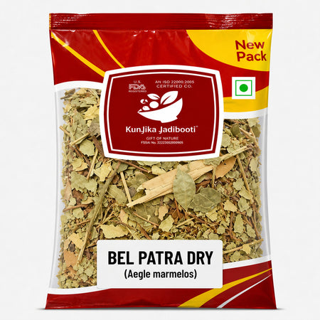 Kunjika Jadibooti Bel Patta Dry - Bel Patra - Bilva Bel Leaf - Aegle Marmelos - Bael Patra - 100 gm