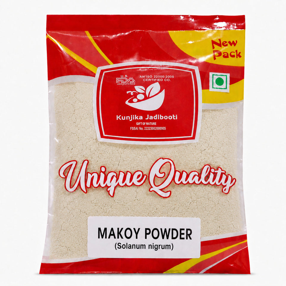 Kunjika Jadibooti MAKOY Powder, Makoy - Makoh - Solanum Nigrum - Black Night Shade Powder - 100 gm