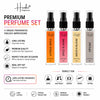 HUNKE EDP Inspired Perfume Set for Men & Women | Set of 4 Premium Long Lasting Fragrances | 8 ml Each | Travel Size Mini Perfume Gift Set | Eau de Parfum Collection - Citrus Spice, Spice N Wine, Wood n bloom, Opium