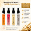 HUNKE EDP Inspired Perfume Set for Men & Women | Set of 4 Premium Long Lasting Fragrances | 8 ml Each | Travel Size Mini Perfume Gift Set | Eau de Parfum Collection - Citrus Spice, Spice N Wine, Wood n bloom, Opium
