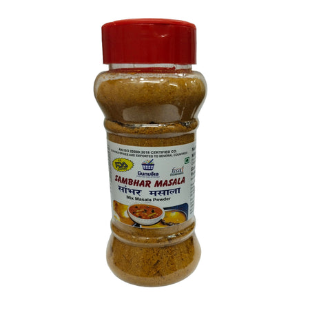 Gunvika Premium Sambhar Masala Spice Mix Powder | Multi Spice blend for Sambhar | Zero added Colours, Fillers, Additives | Vegan | Aromatic - 100 gm