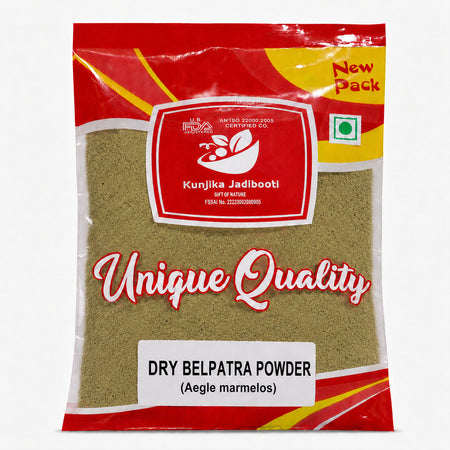 Kunjika Jadibooti Bael Patra (Aegle marmelos) Powder | Bael Patra Powder | Cold Processd Bel patra leaf powder | Bilva patra leaves powder - 100 gm