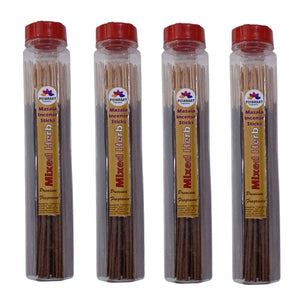 Pujahaat Premium Scented Incense Stick Masala Agarbatti | No Charcoal Incense Sticks, 100% Herbal Fragrance Agarbatti, 0% Sulphates - Mixed Herbs Fragrance