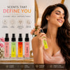 HUNKE EDP Inspired Perfume Set for Men & Women | Set of 4 Premium Long Lasting Fragrances | 8 ml Each | Travel Size Mini Perfume Gift Set | Eau de Parfum Collection - Sweet Girl, Spicy, Flora, Hot Girl