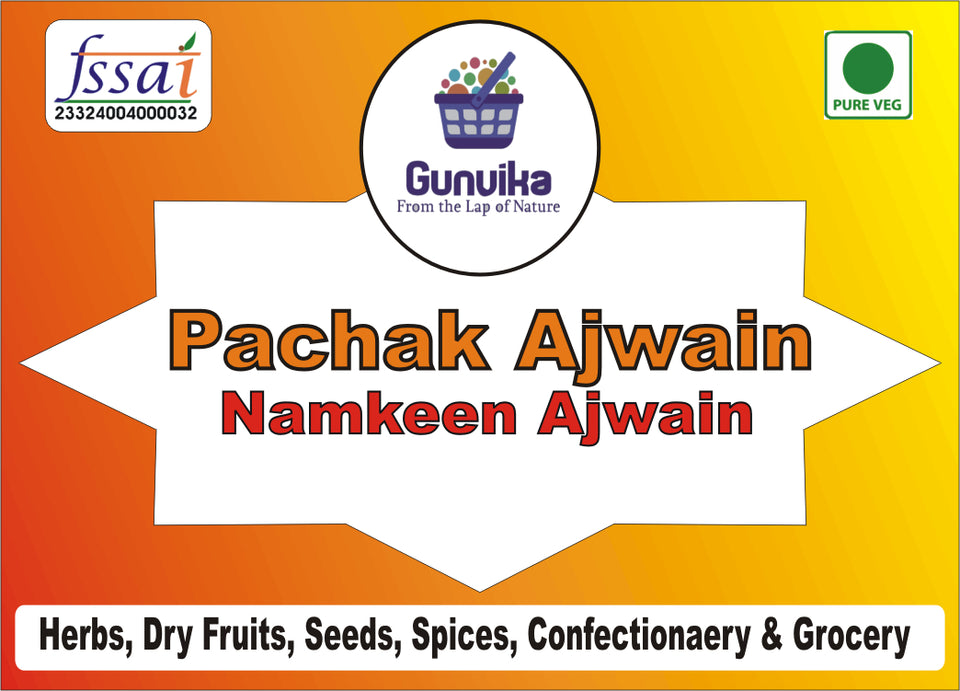 Gunvika Ajwain Pachak Salted | Carom Seeds Mix Spice Churan - Relieves Indigestion, Gas, and Bloating | Enhances Appetite and Digestion - 200 gm