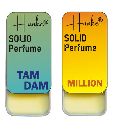 Hunke® Solid Perfume Combo | Alcohol-Free Solid Perfume for Men & Women | Long Lasting Natural Wax Fragrance | Travel Friendly Pocket Perfume | Handmade Luxury - Million, Tam Dam