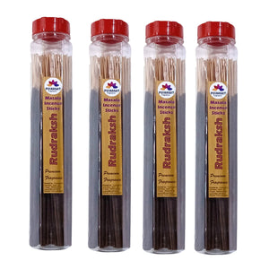 Pujahaat Premium Scented Incense Stick Masala Agarbatti | No Charcoal Incense Sticks, 100% Herbal Fragrance Agarbatti, 0% Sulphates - Rudraksha Fragrance