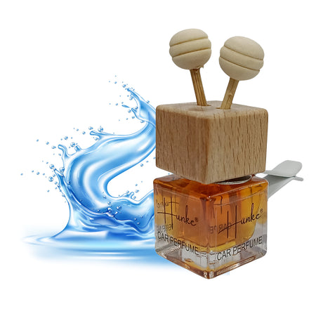 Hunke® Long Lasting Car Perfume | AC Vent Clip Car Air Freshener | Premium Fragrance | Odour Eliminator | With Reed Sticks| Easy to Fix |Car interior - Last up to 45 days - Aqua Cool