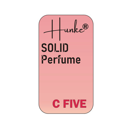 Hunke® Solid Perfume | Alcohol-Free Solid Perfume for Men & Women | Long Lasting Natural Wax Fragrance | Travel Friendly Pocket Perfume | Handmade Luxury - C Five