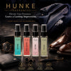 HUNKE EDP Inspired Perfume Set for Men & Women | Set of 4 Premium Long Lasting Fragrances | 8 ml Each | Travel Size Mini Perfume Gift Set | Eau de Parfum Collection - Divine, Red Desire, Icon, Opium