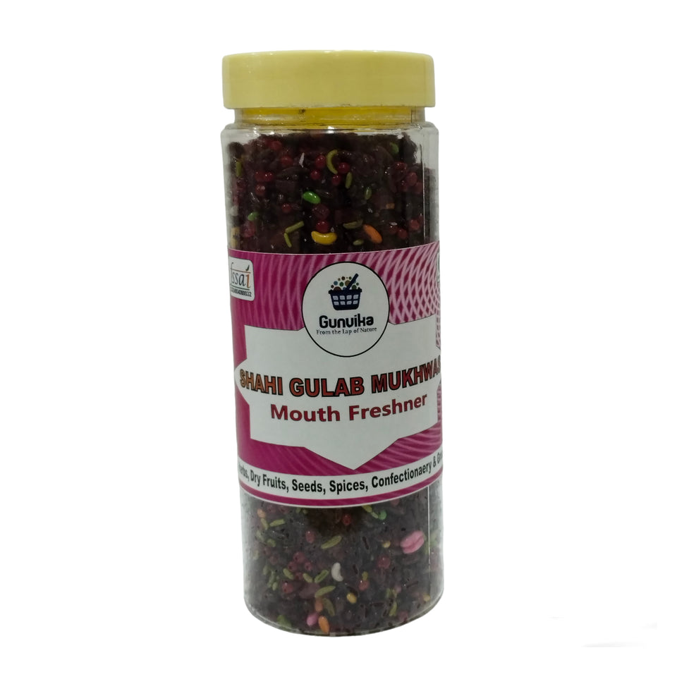 Gunvika Shahi Gulab Mukhwas | Home Made Rose Mouth Freshner | Digestive, After-Meal Mukhwas Shahi Gulab Mukhwas Traditional Indian Mukhwas - 200 gm