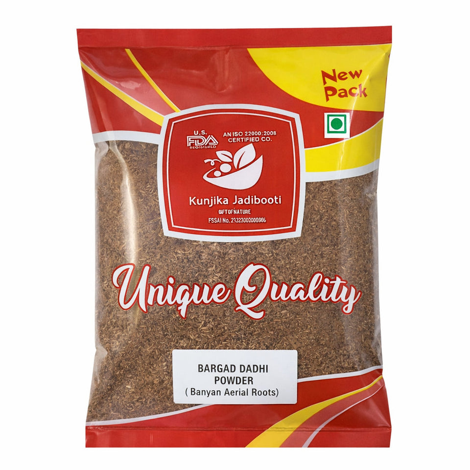 Kunjika Jadibooti Bargad Ki Dadhi - Bar Ki Dari - Badh Ki Dadhi - Banyan Aerial Roots - Pure & Natural | Jadi Booti Powder - 100 gm