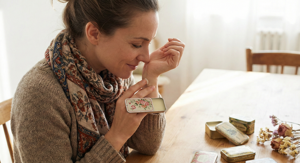 Hunke® Solid Perfume | Alcohol-Free Solid Perfume for Men & Women | Long Lasting Natural Wax Fragrance | Travel Friendly Pocket Perfume | Handmade Luxury - Choco Vanilla